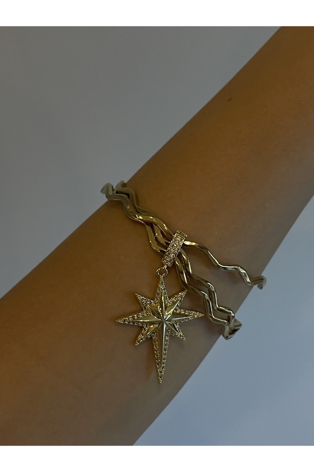 Charmlı Ajda Çelik Bilezik - 4