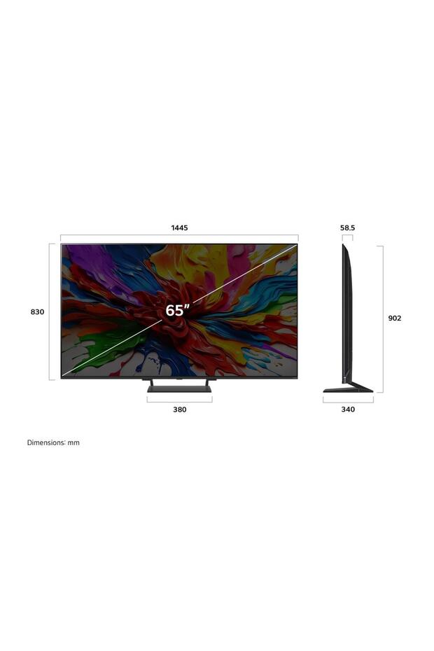 LG 65 Inch QNED evo AI QNED93 MiniLED 4K 120Hz Smart TV AI Magic Remote ...