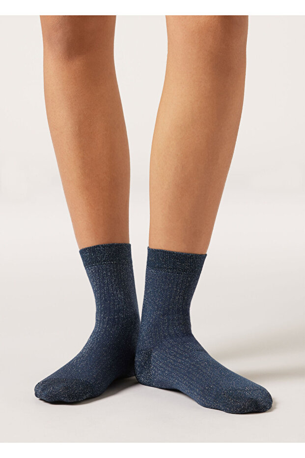 Simli Fitilli Çorap - 1