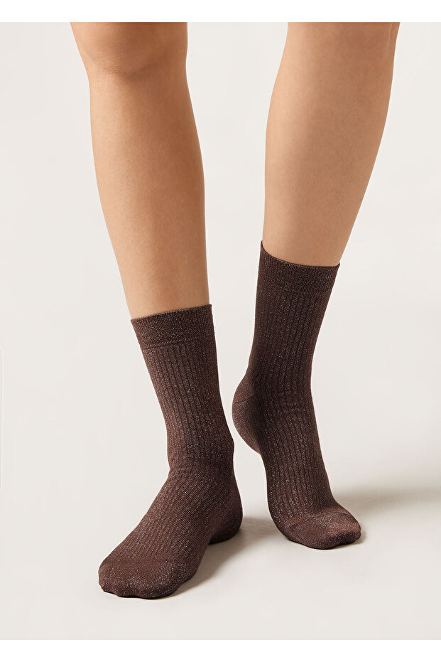 جوارب مضلعة لامعة - 1