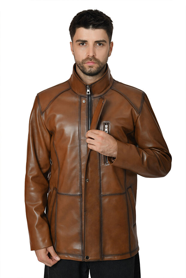 Men's Leather Jacket 3525 - 4