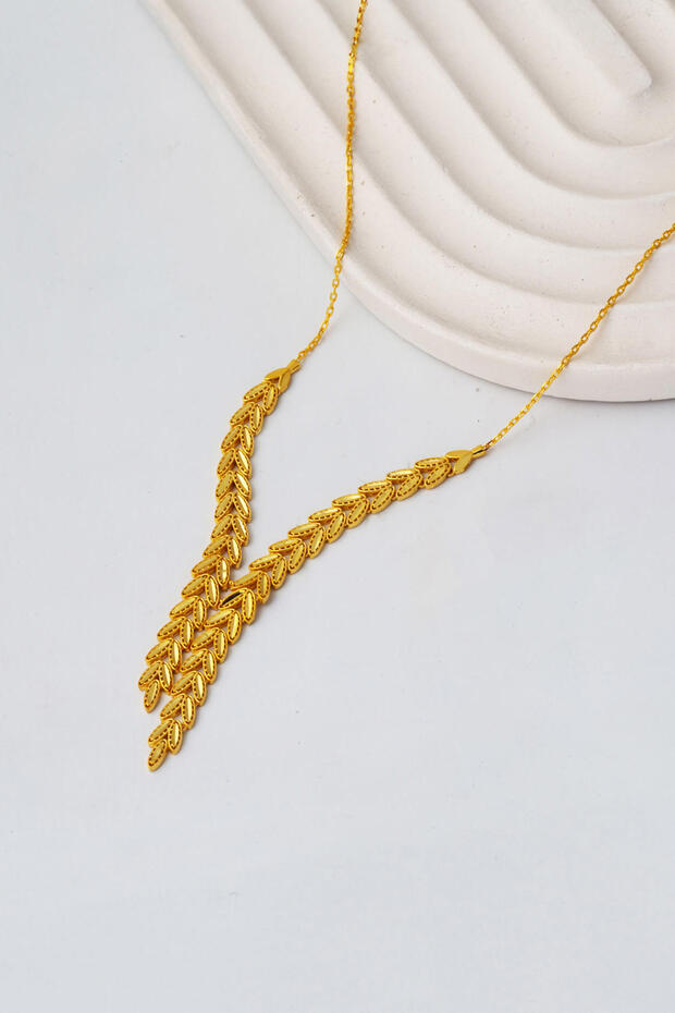 Başak Model 22 Ayar Altın Kolye - 3