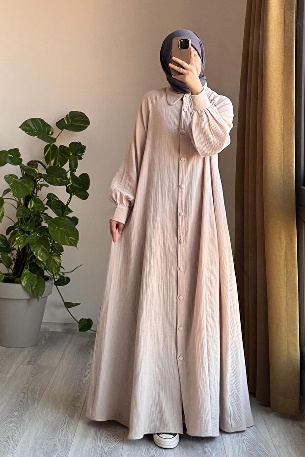 Kloş Müslin Ferace-Bej - 2