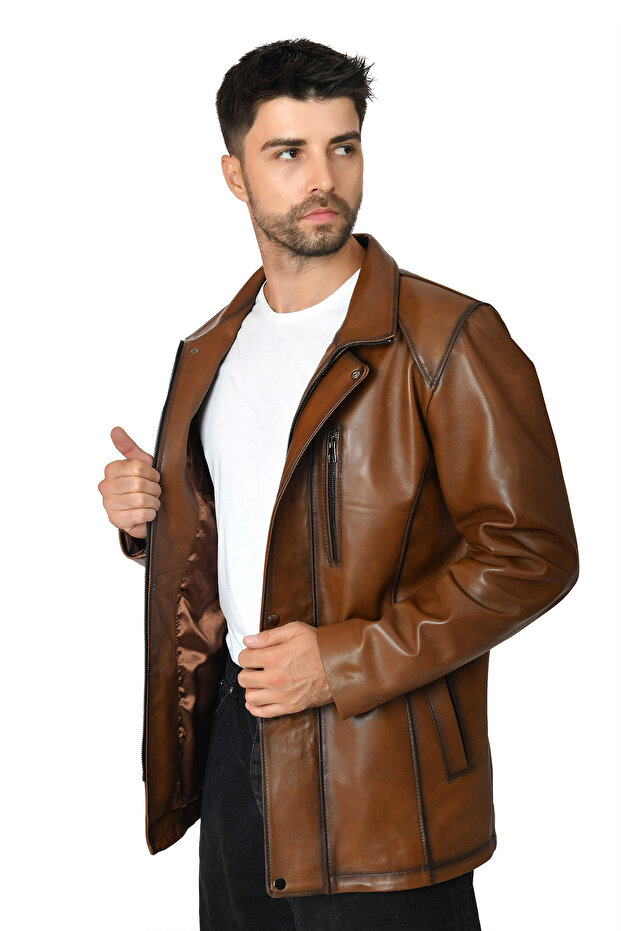 Men's Leather Jacket 3525 - 5