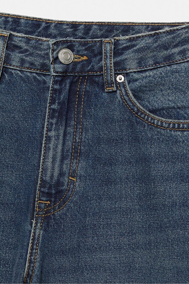 Paçası katlamalı baggy jean - 8