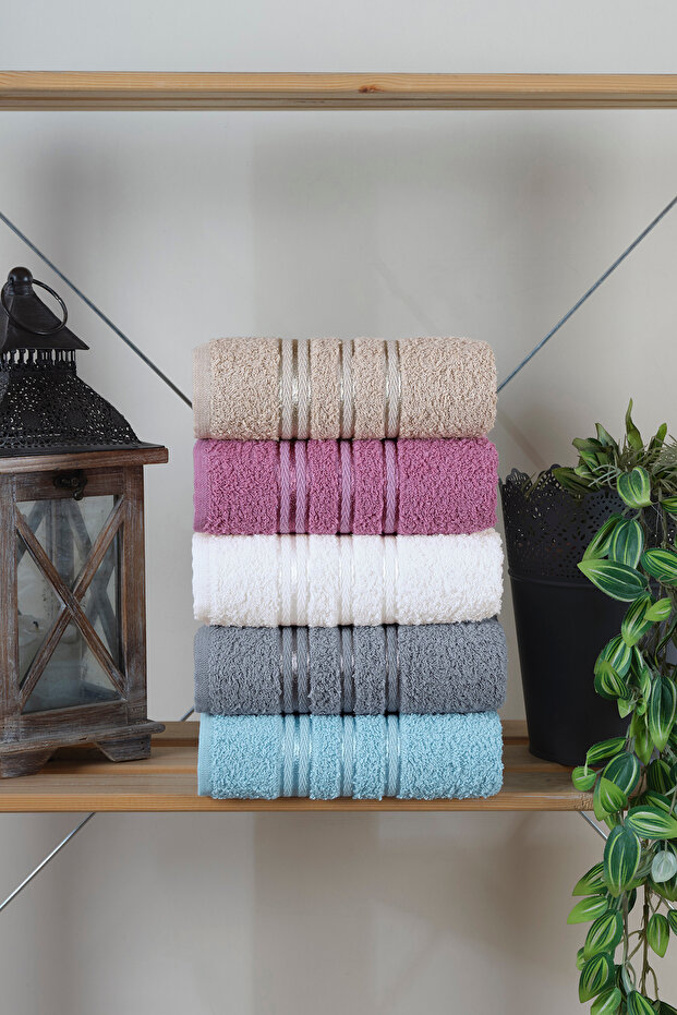 50X90 Daisy 5-Piece Hand & Face Towel Set Cotton, 100% Cotton