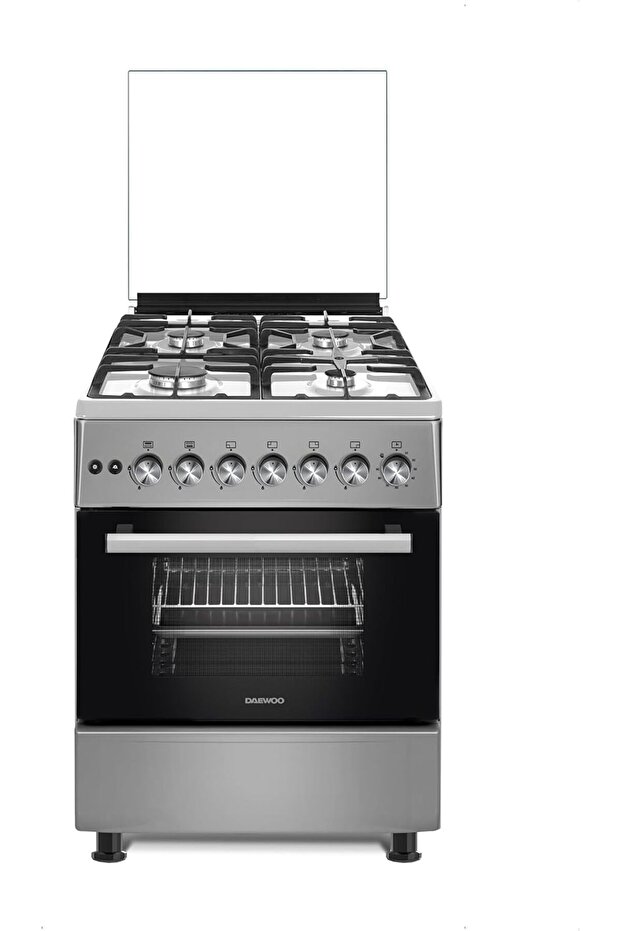 Gas Cooker 60x60 cm - 4 burner with Cast Iron Support, Manual Ignition, DGC-665BSF
