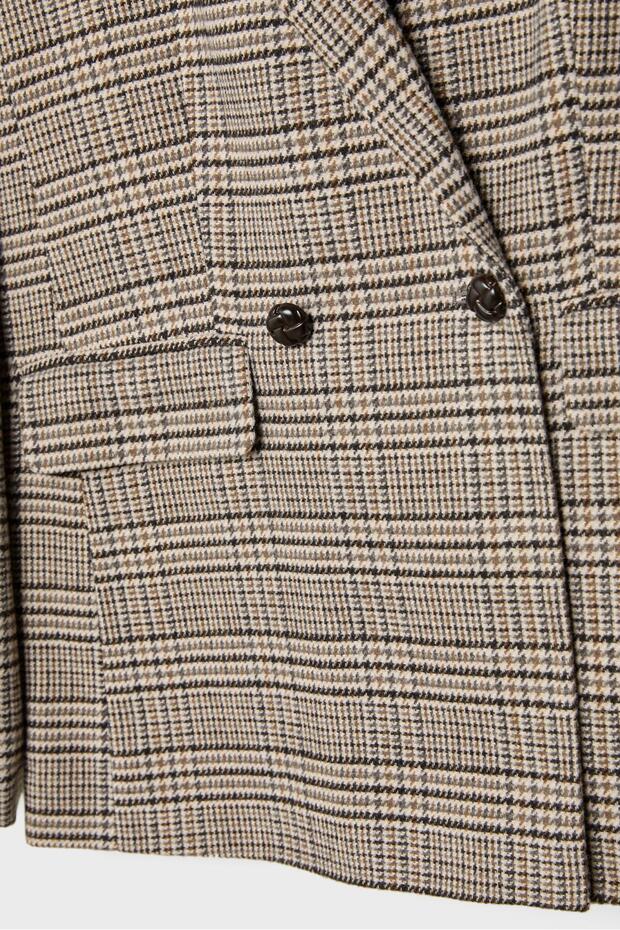 Ekose regular kesim blazer - 8