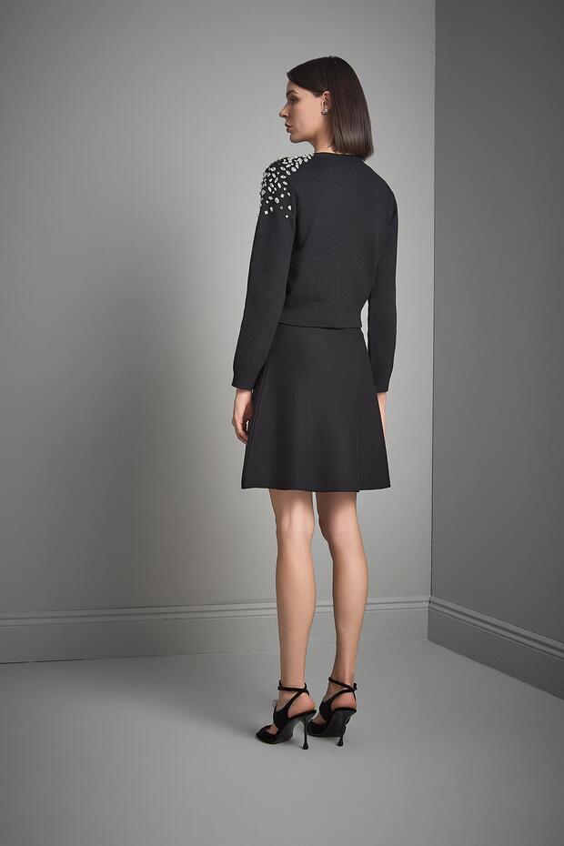 Kloş Mini Triko Etek - 6