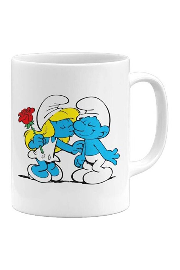 Smurf Children Printed Coffee Mug White/Blue/Yellow
