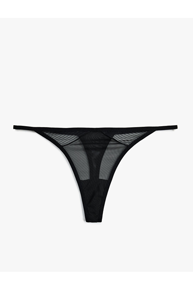 Comfortable Fit Tulle String Panties - 1