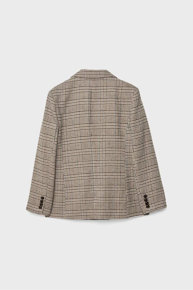 Ekose regular kesim blazer - 7