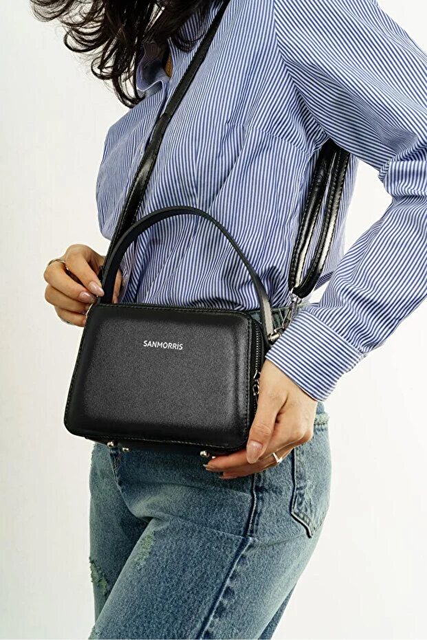 Women's Black Crossbody Hand & Shoulder Bag