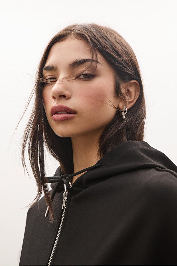 Oversize kapüşonlu sweatshirt - 4