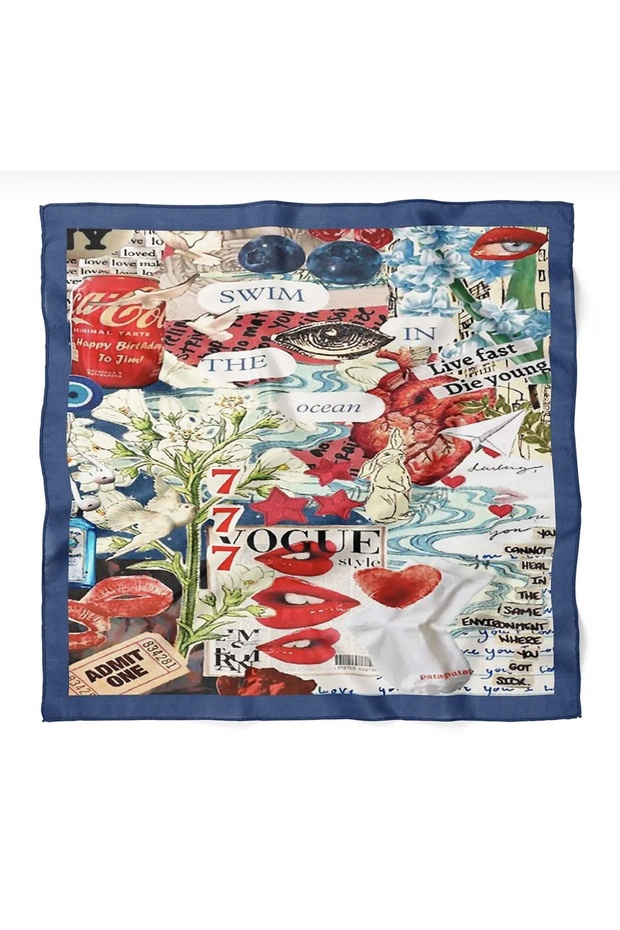 وشاح باندانا منقوشة - 1