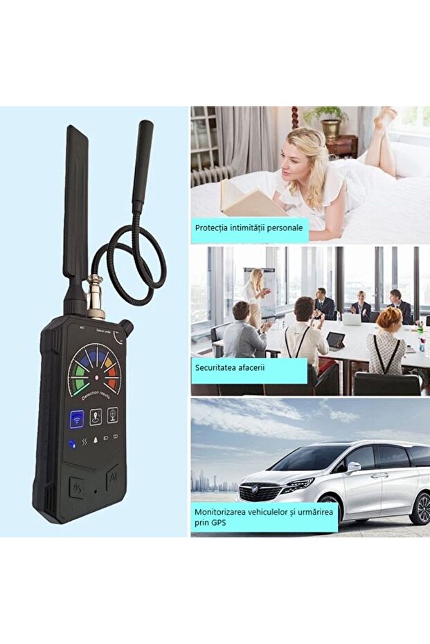 3-in-1 Anti-Spy Detector DE012 – hidden cameras, RF signals and GPS with magnet - 3