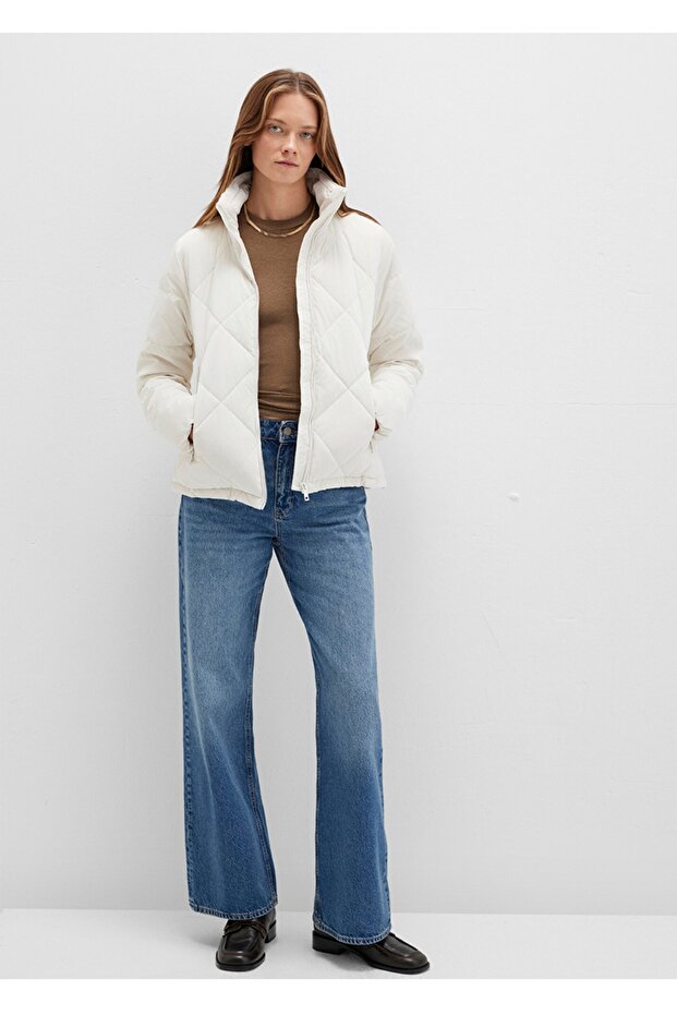 premium kapitone regular fit şişme mont - 1