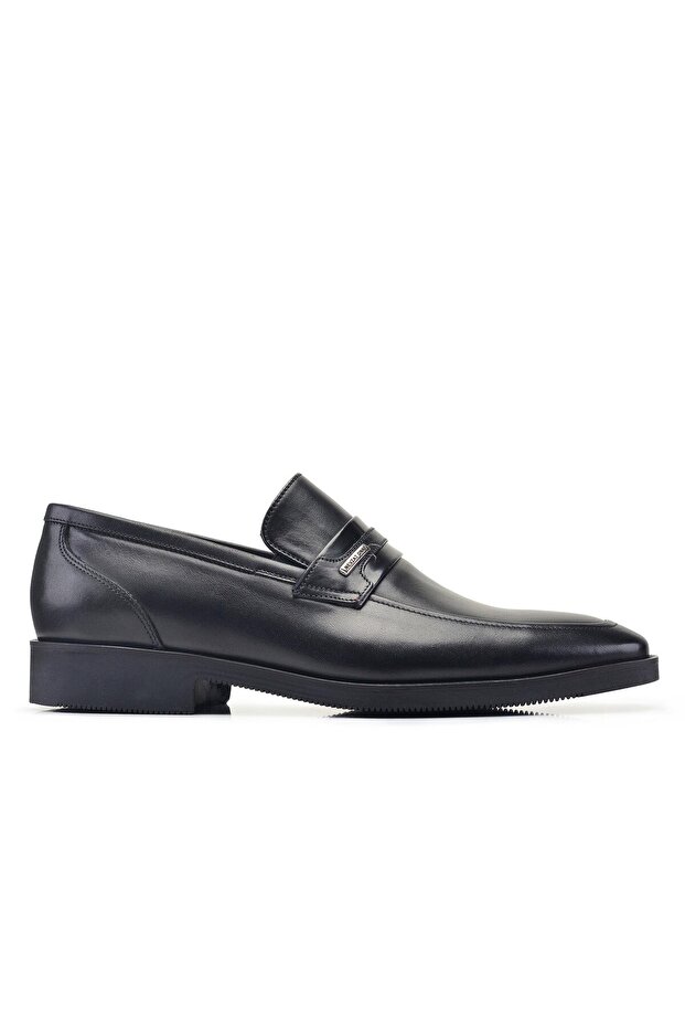 Black Laceless Thermo Men's Shoes -13921-