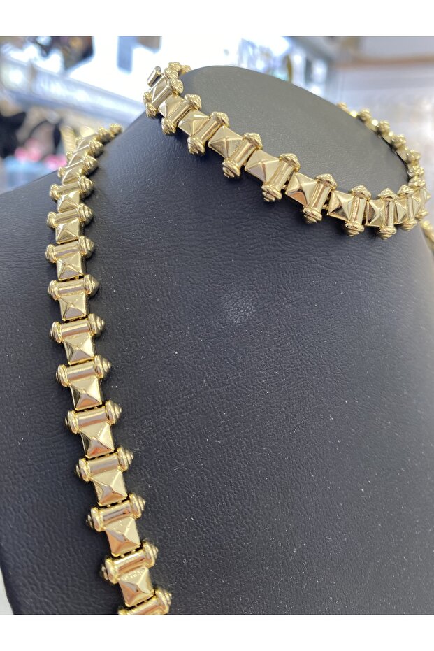 XUPİNG 14K KAPLAMA KOLYE BİLEKLİK SET - 2