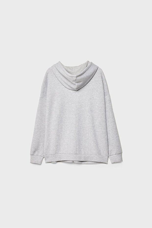 Oversize kapüşonlu sweatshirt - 7