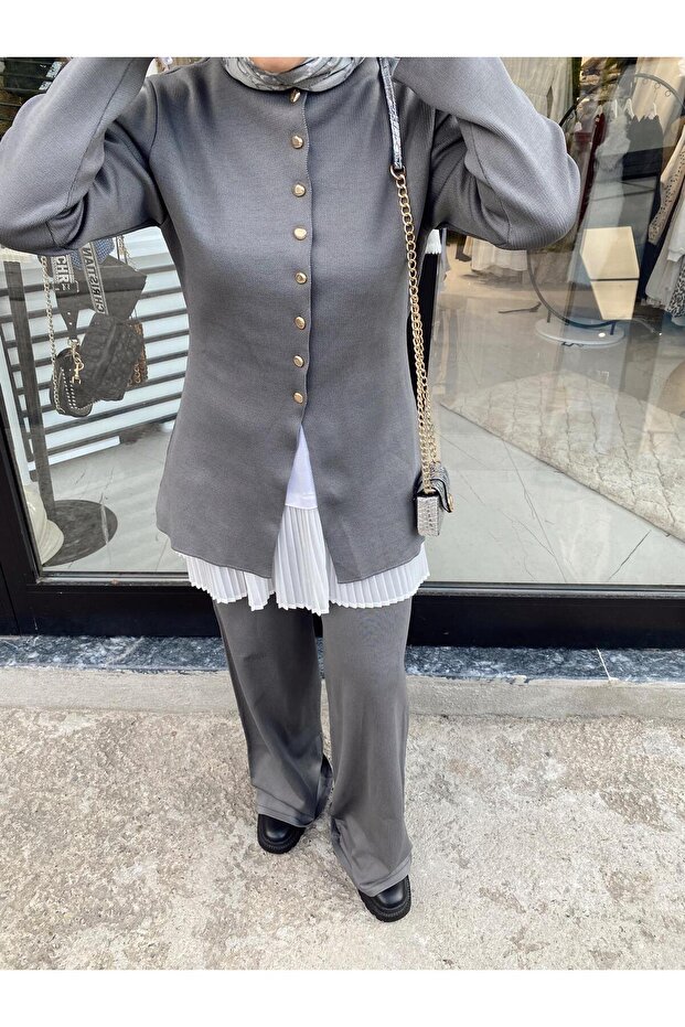 Merserize Takım Füme - 4