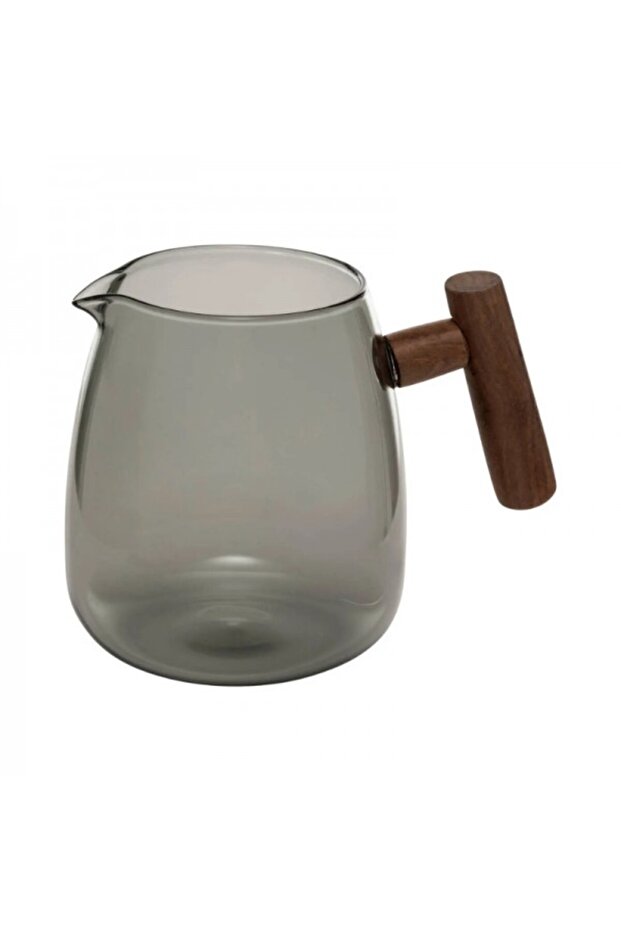 Borosilicate glass teapot with infuser and lid, Twisted Lime Gray, 800 ml - 4