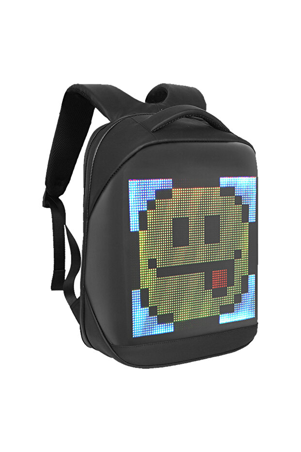 Pixel Led Ekranlı Akıllı Sırt Çantası Işıklı Okul Ve Laptop Bölmeli Powerbank Hediyeli - 1