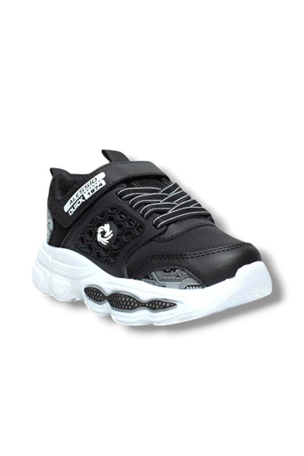 Alessio 019-26 Skin Anatomical Filet Kids Sneaker Black White 31-35