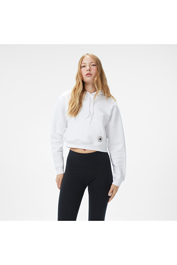 Kadın Beyaz Sweatshirt - 1