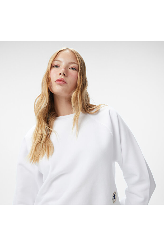 Kadın Beyaz Sweatshirt - 4