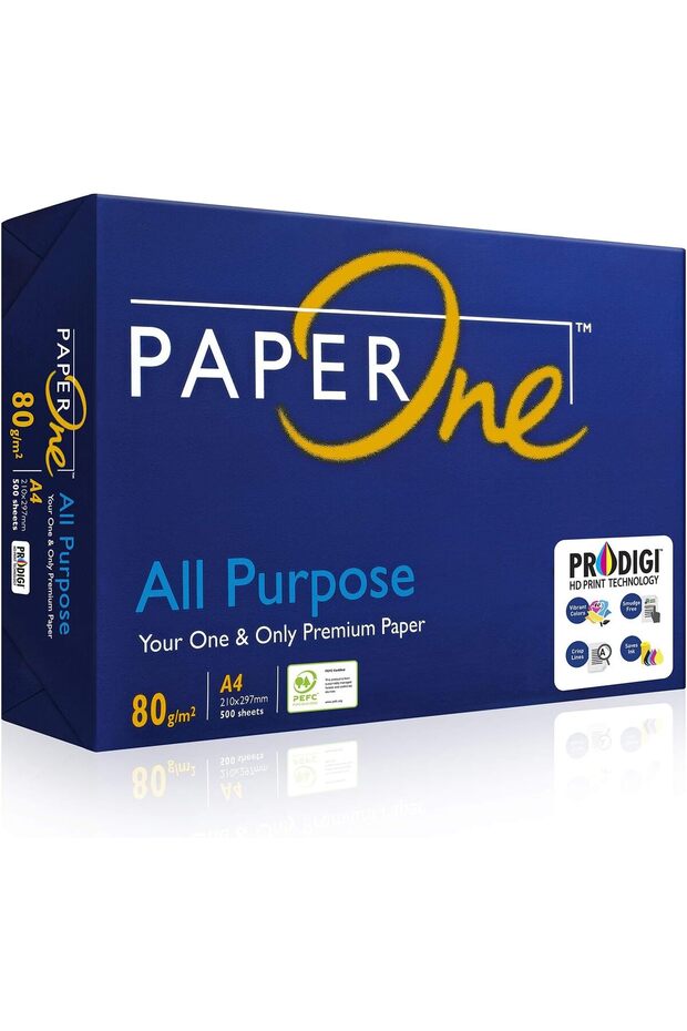 PaperOne All Purpose Premium Copy Paper, 80 GSM, A4 Size, 500 sheets ream