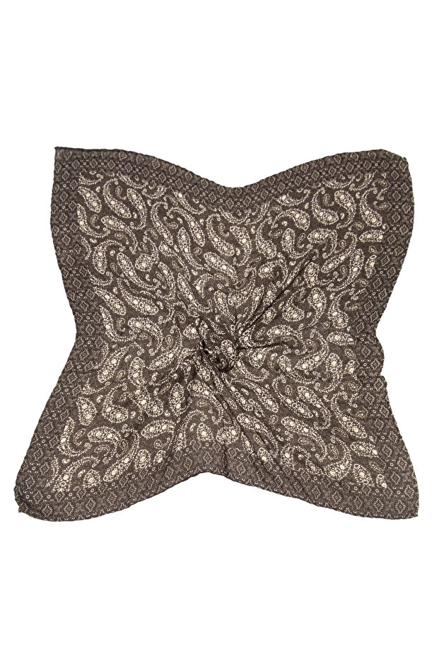 Shawl Patterned Viscose Scarf - 2