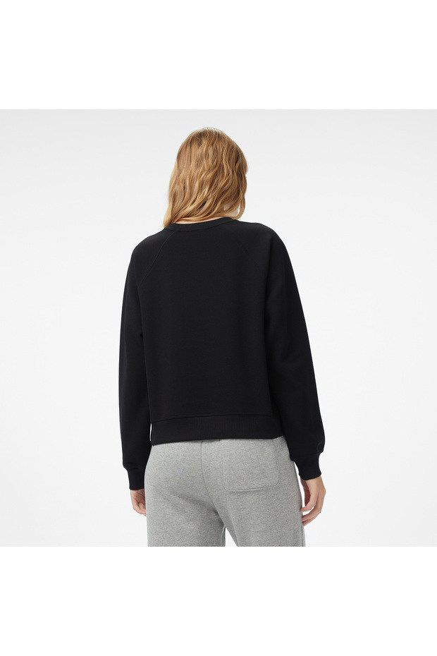 Kadın Siyah Sweatshirt - 2