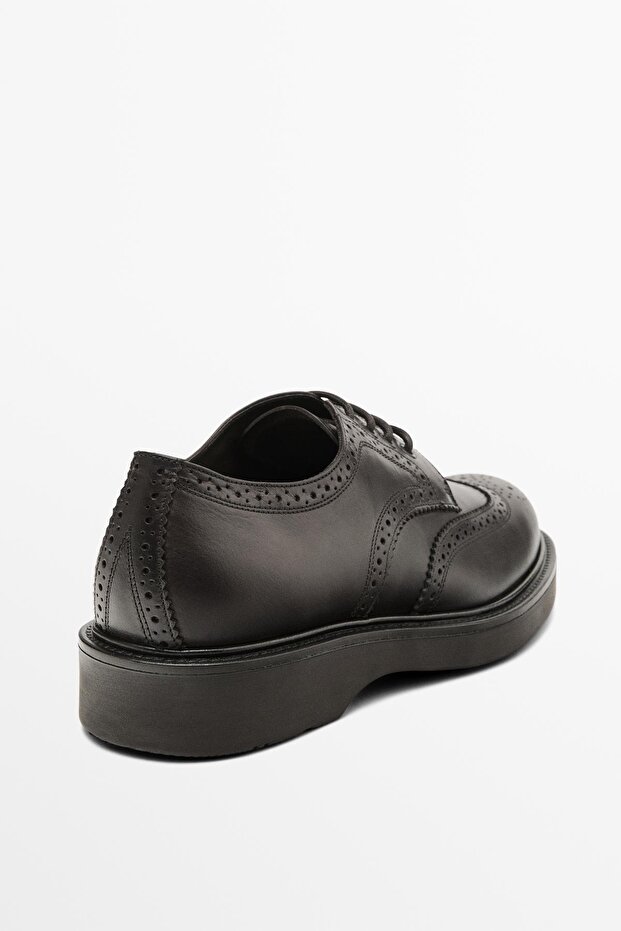 Nappa deri brogue ayakkabı - 4