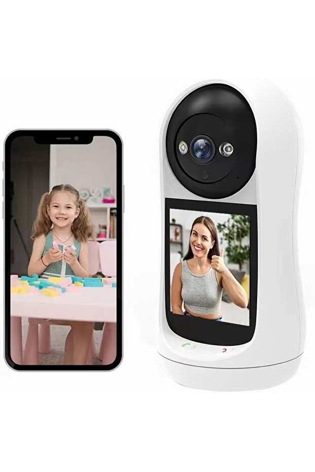 2MP Smart Wi-Fi Baby Monitor 2.8" Screen Video Calling 2-Way Intercom Security Cam - 5