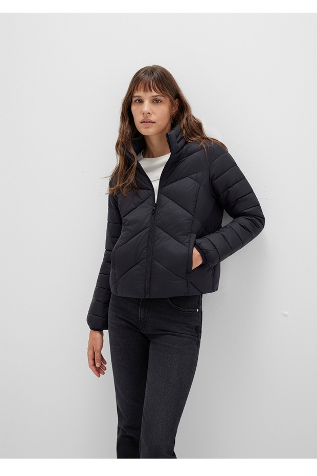 Mock Neck Slim Fit Stealth Hooded (Water Repellent) Inflatable Coat