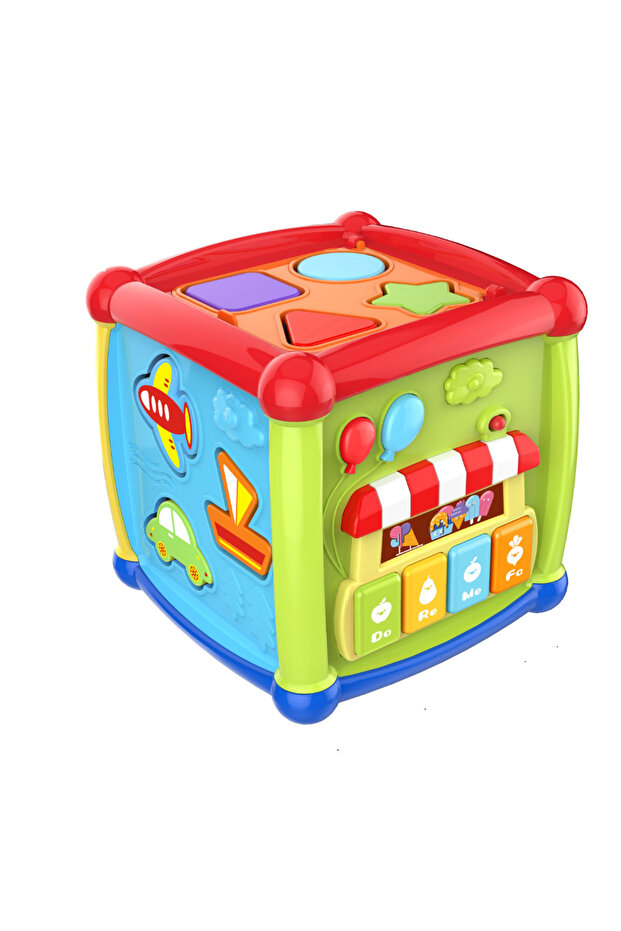 - لعبة تعليمية على شكل مكعب أنشطة للأطفال - متعددة الألوان - 1