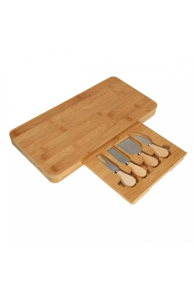 KINGHOFF KH-1567 CHEESE CUTTING AND SERVING BOARD WITH UTENSILS - 4