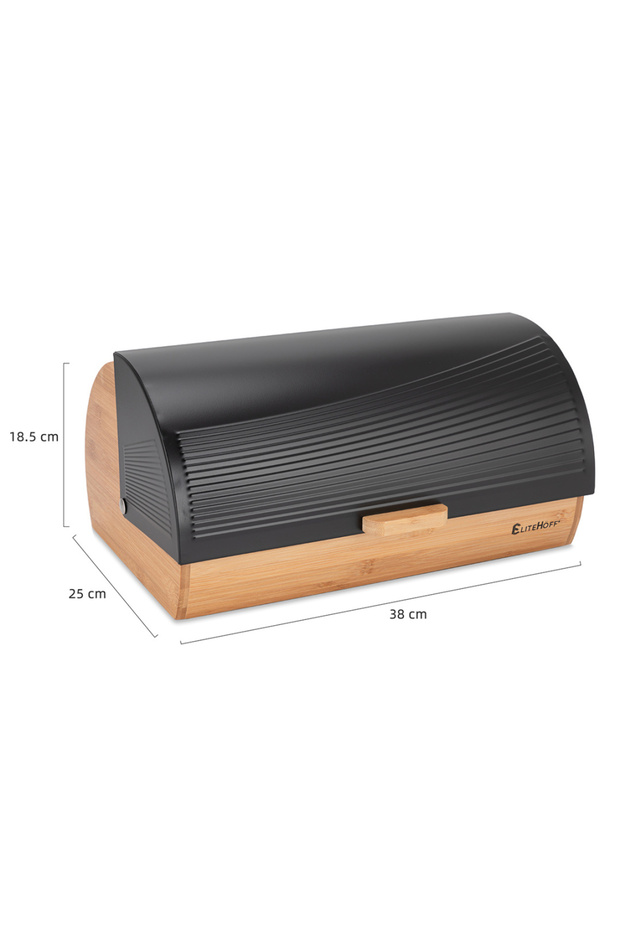 BAMBOO BREAD BOX BREAD CONTAINER E-6053 - 3