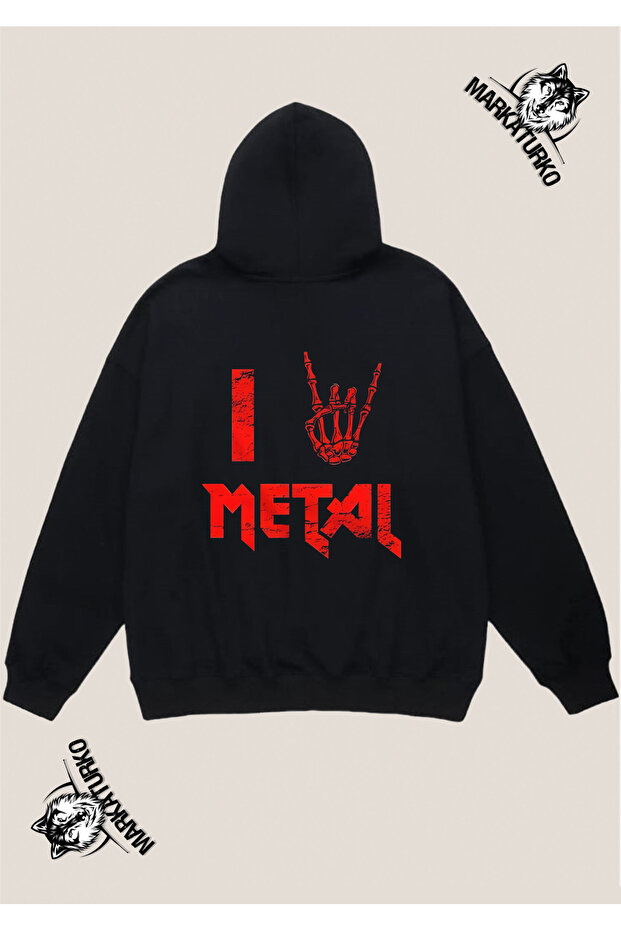 I Love Metal Special Design Back Printed Sweatshirt 369-985