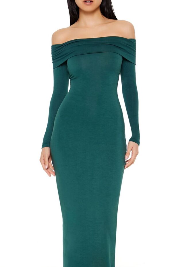 Madonna Yaka Midi Elbise - 1