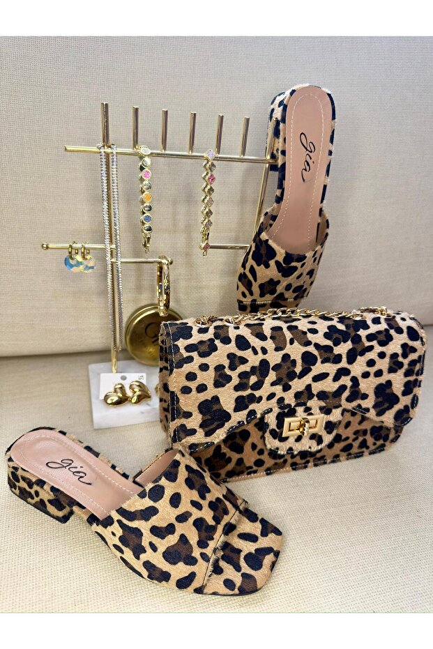 Leopar Topuklu Terlik 2'Lİ - 1