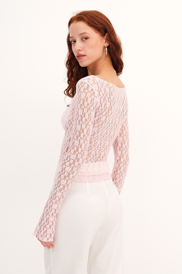 Dantelli Transparan Bluz B1778-C1 - 6