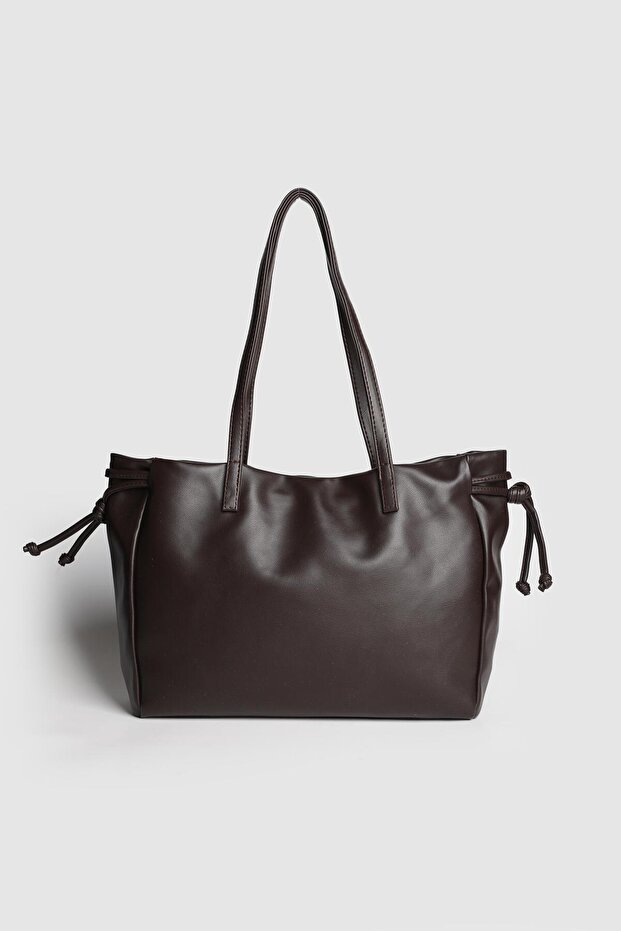 Lagraccio Paris Women's Raqe Soft Leather Large Size Shoulder Bag Brown
