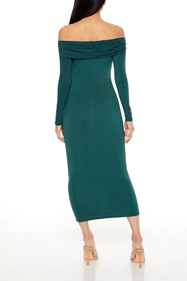 Madonna Yaka Midi Elbise - 5