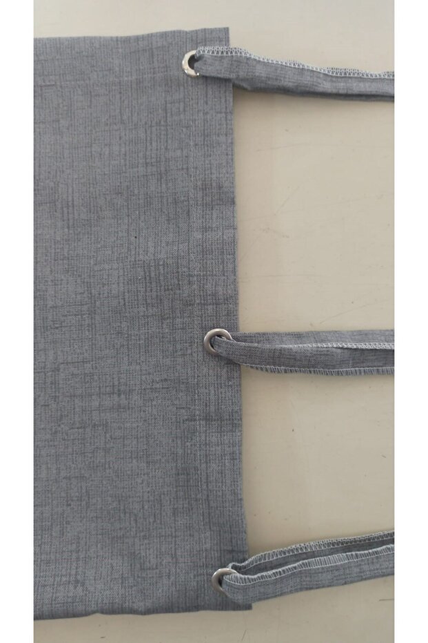Balcony Curtain Tarpaulin Plain Gray with Bird's Eye Option