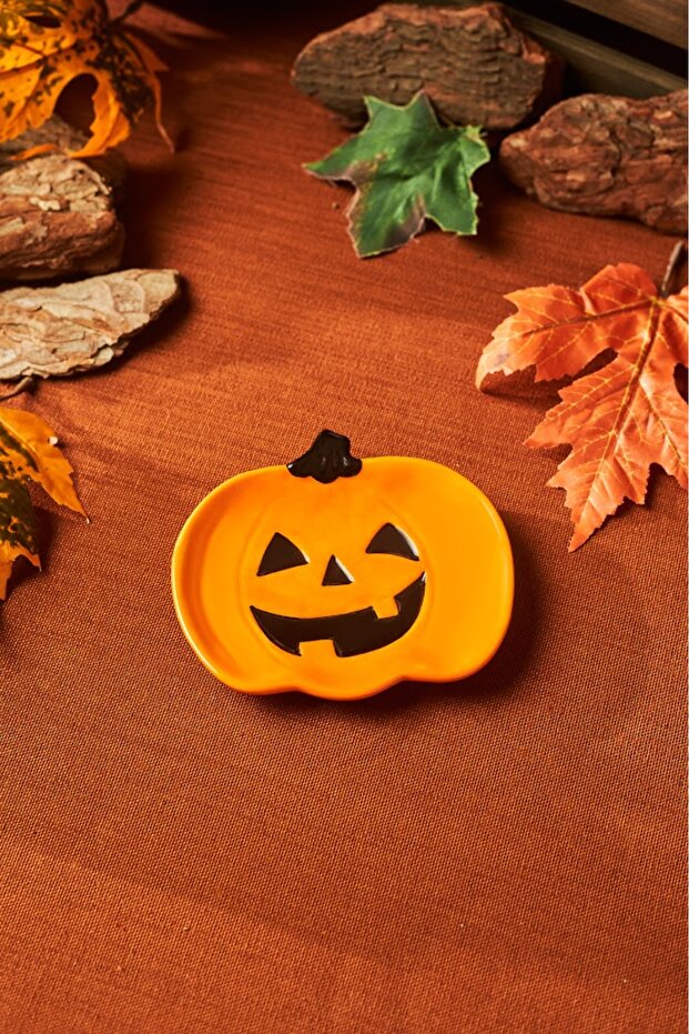 Halloween Pumpkin Tatlı Tabağı 12 cm - 1