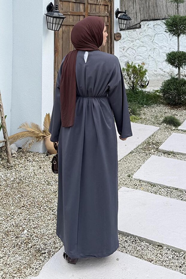 فستان بخيطين أنثراسايت - 8