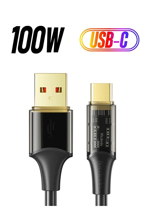 USB to USB-C Cable CA-2090 6A 1.2m Black
