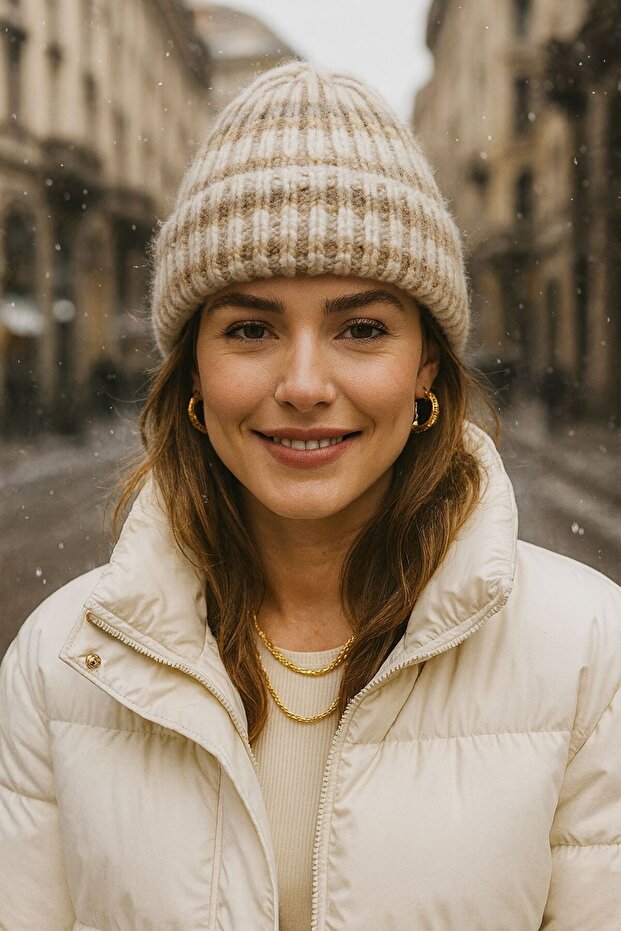 Brown Corduroy Women's Beret